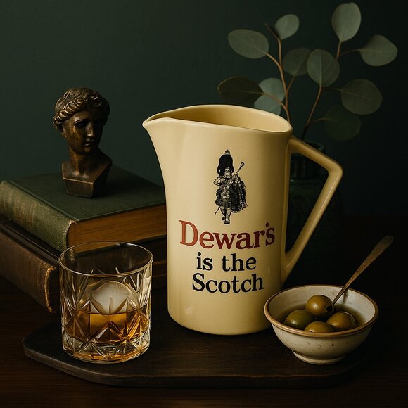 🥃 Vintage Dewar’s “Is the Scotch” Whisky Pitcher — Wade England Barware - Picture 1 of 3